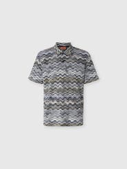 Missoni Cotton Polo Shirt With Raschel Knit And Greek Motif