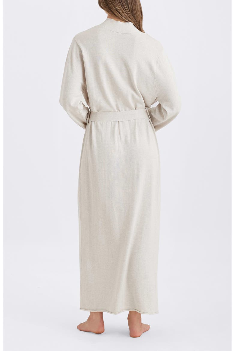 Cotton & Cashmere Maxi Robe, Alternate, color, ECRU