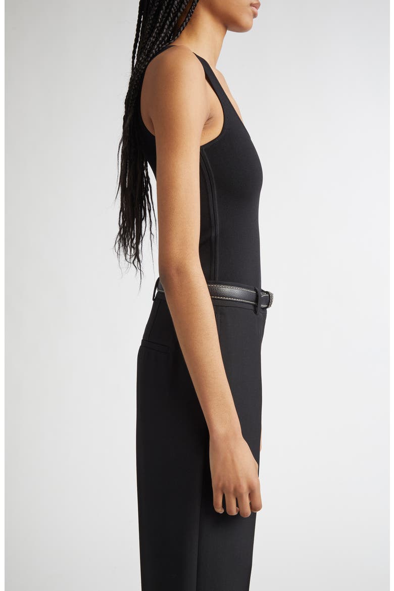 Compact Knit Tank, Alternate, color, BLACK