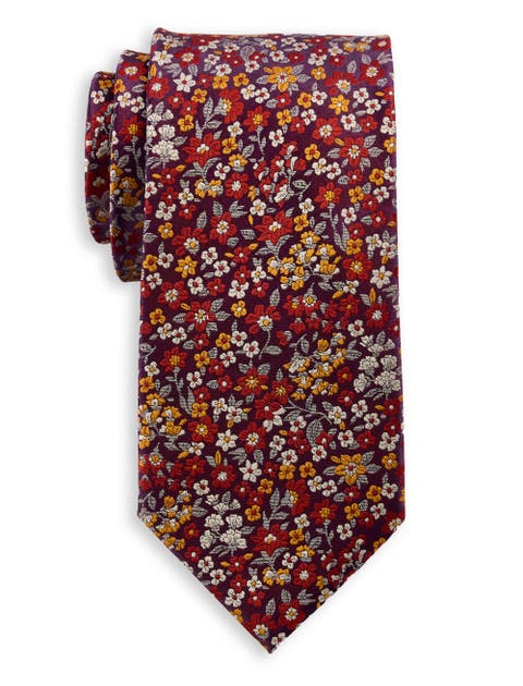 Big & Tall Autumn Floral Tie