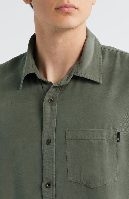 Ag Wesley Short Sleeve Button-up Shirt In Green