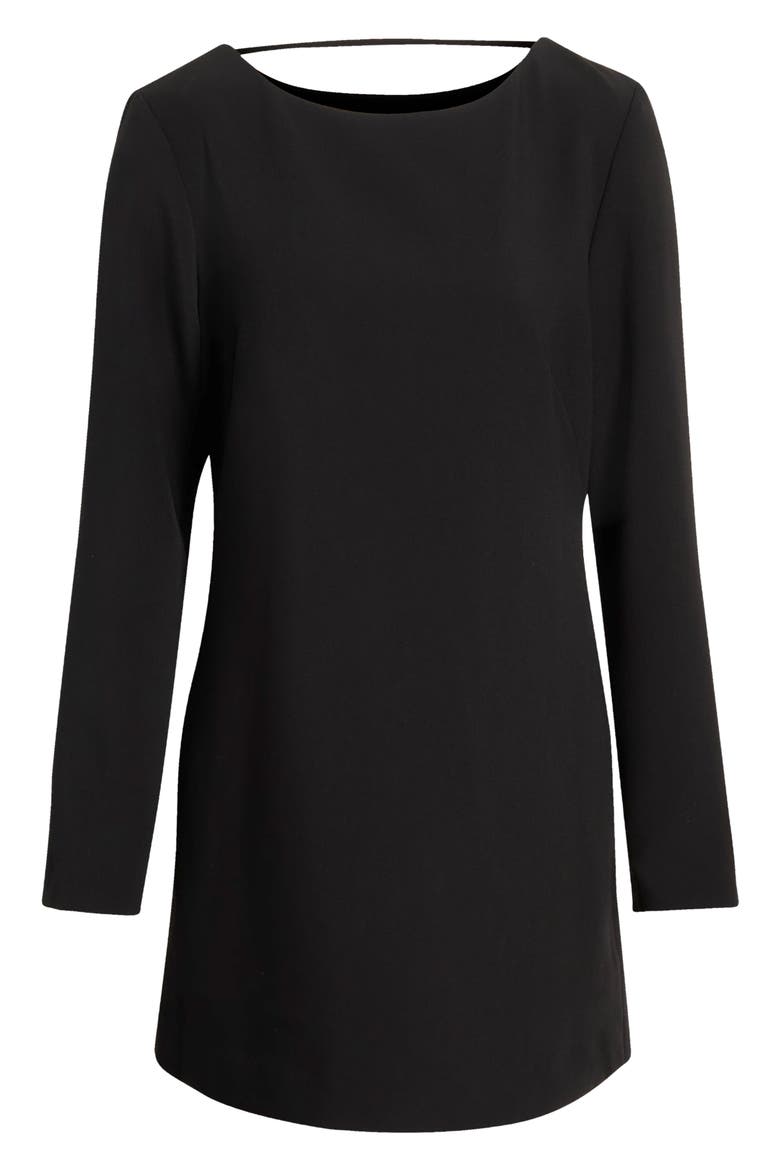 Meet Cute Long Sleeve Minidress, Alternate, color, BLACK