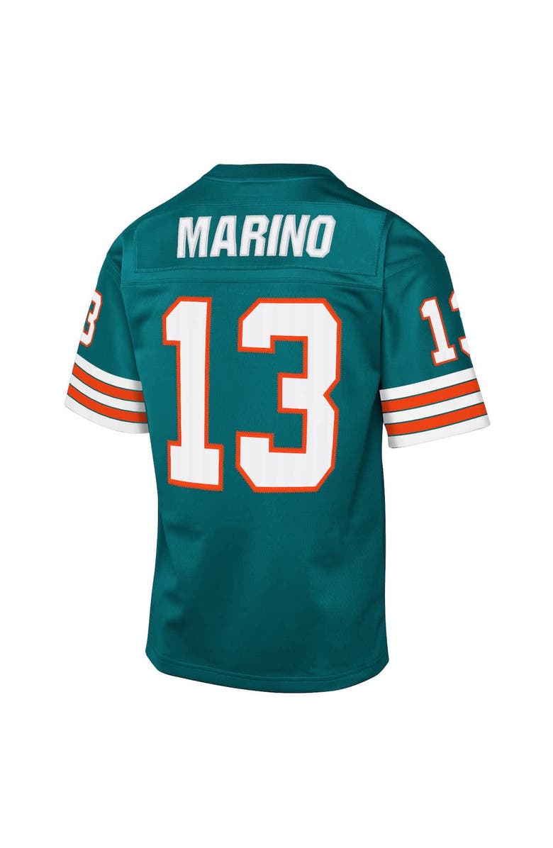 Mitchell & Ness Youth Mitchell & Ness Dan Marino Aqua Miami Dolphins 1984 Throwback Fashion Jersey, Alternate, color, Aqua