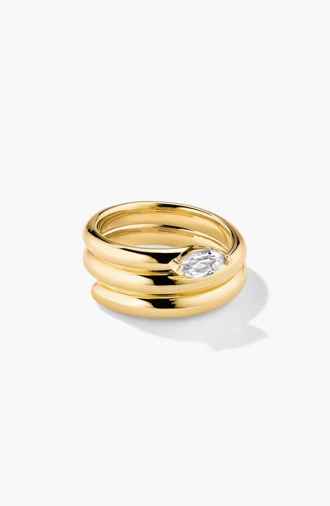 Boa Gemstone Coil Ring