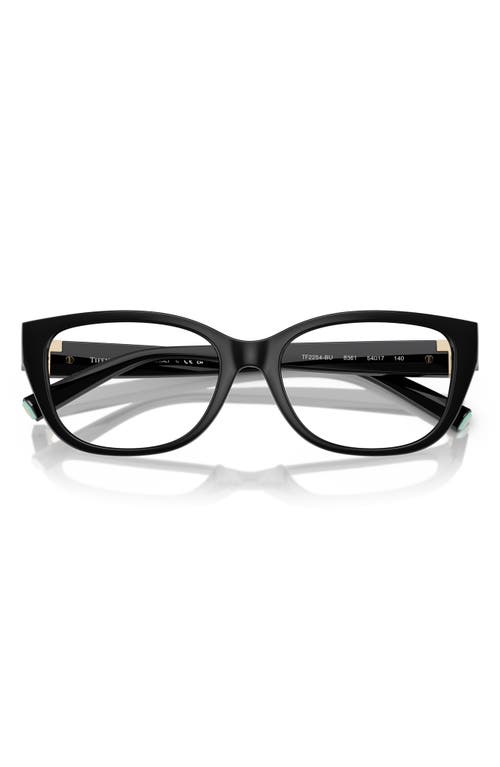 Tiffany & Co . 54mm Pillow Optical Glasses In Shiny Black
