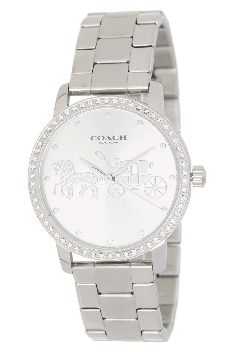 Grand Bracelet Watch, 36mm, Main, color, SILVER WHITE