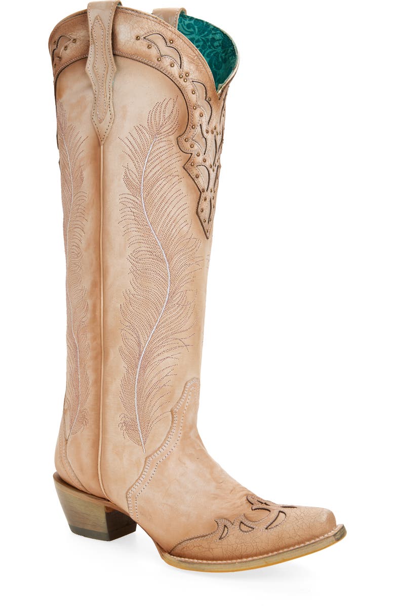 CORRAL Feather Embroidered Western Boot, Main, color,