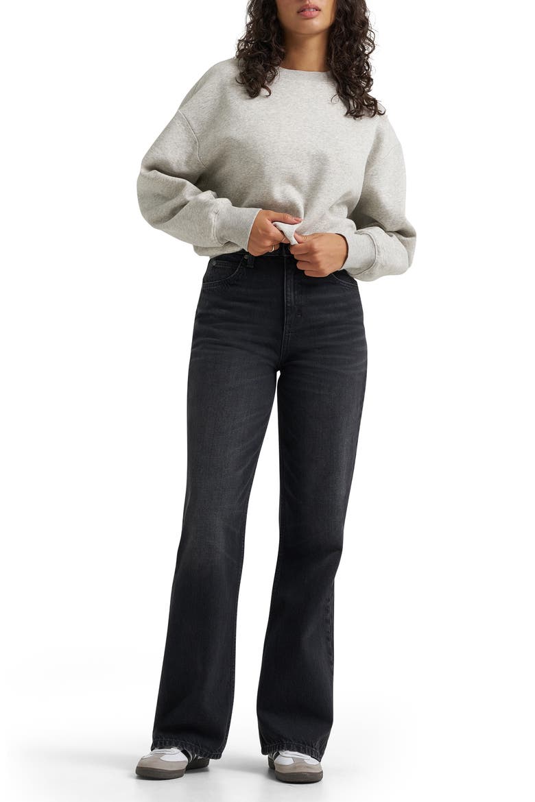 High Waist Retro A-Line Jeans, Alternate, color, GOOSE
