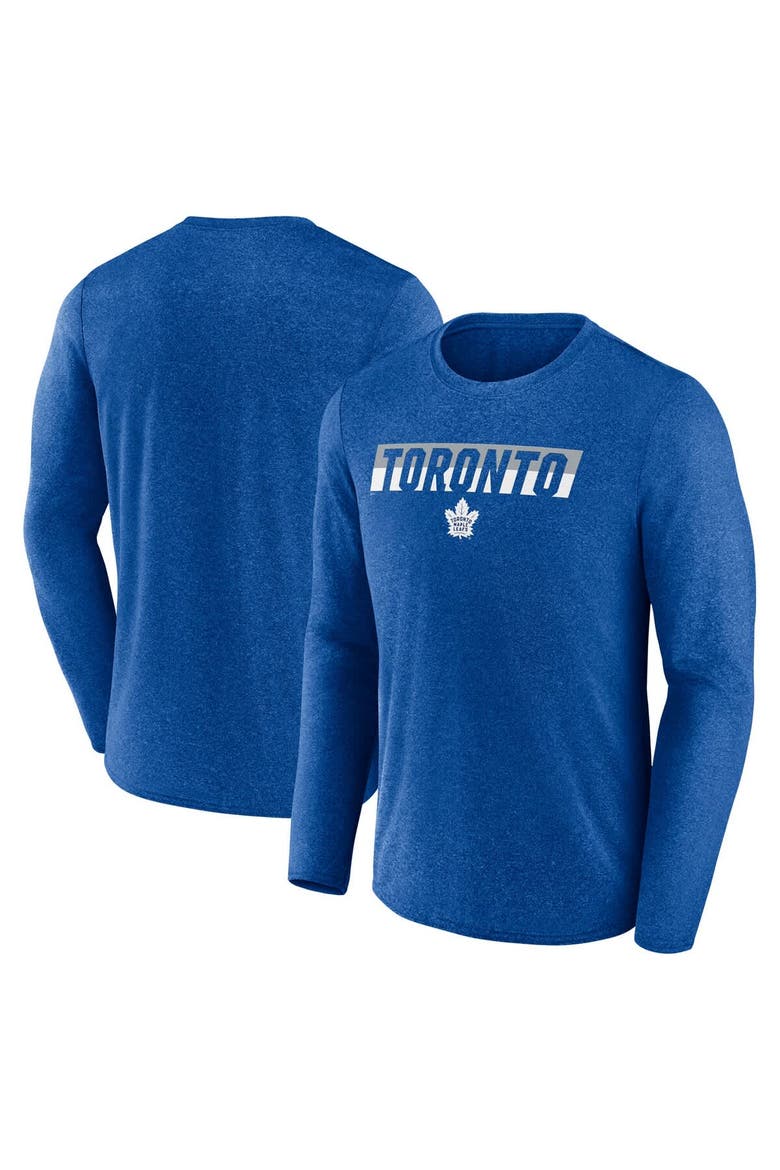Men's Fanatics Heather Blue Toronto Maple Leafs Transition Long Sleeve T-Shirt, Main, color, Heather Blue