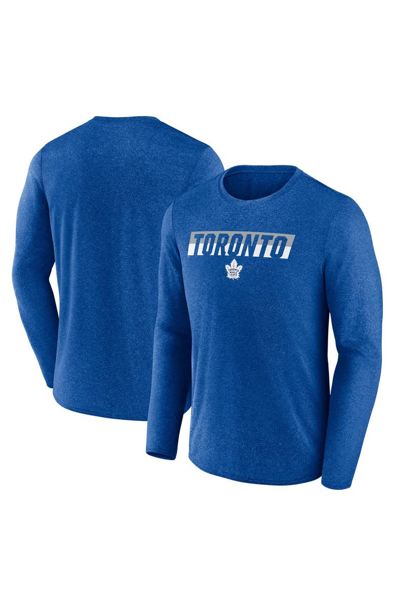 FANATICS Men's Fanatics Heather Blue Toronto Maple Leafs Transition Long Sleeve T-Shirt, Main, color, Heather Blue