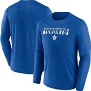 FANATICS Men's Fanatics Heather Blue Toronto Maple Leafs Transition Long Sleeve T-Shirt