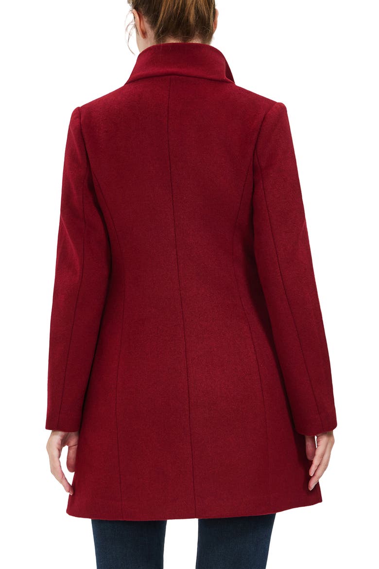 Women's Olivia Wool Blend Walking Coat, Alternate, color, Wine