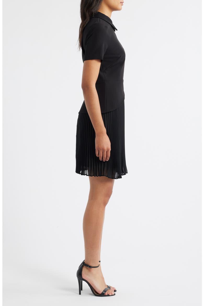 Mixed Media Dress, Alternate, color, BLACK