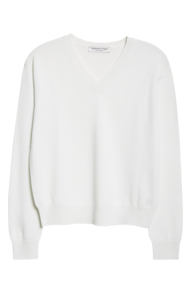 Johnstons of Elgin Classic Cashmere V-Neck Sweater, Alternate, color, 