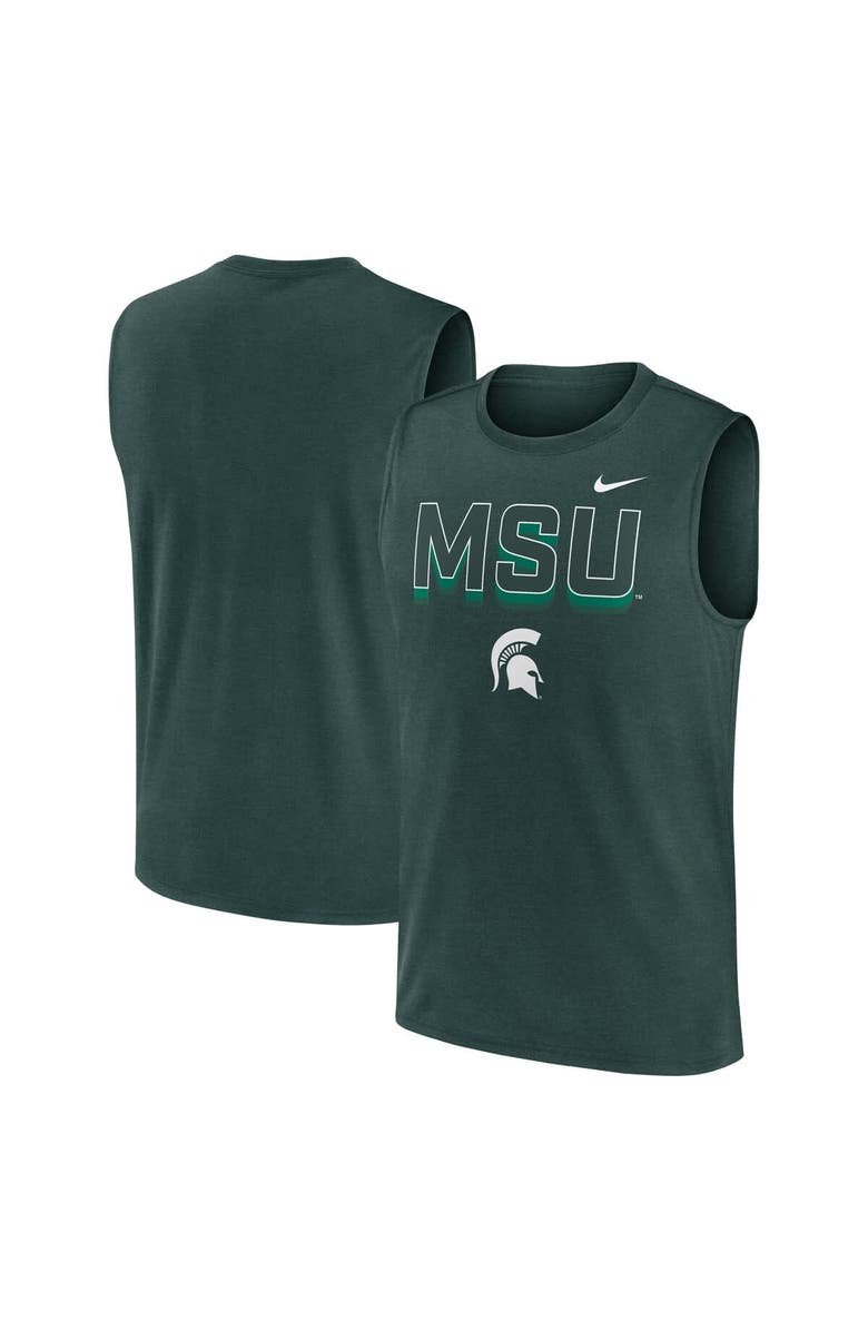 Nike Men's Nike Green Michigan State Spartans Primetime Tricode Legend Performance Tank Top, Alternate, color, Green