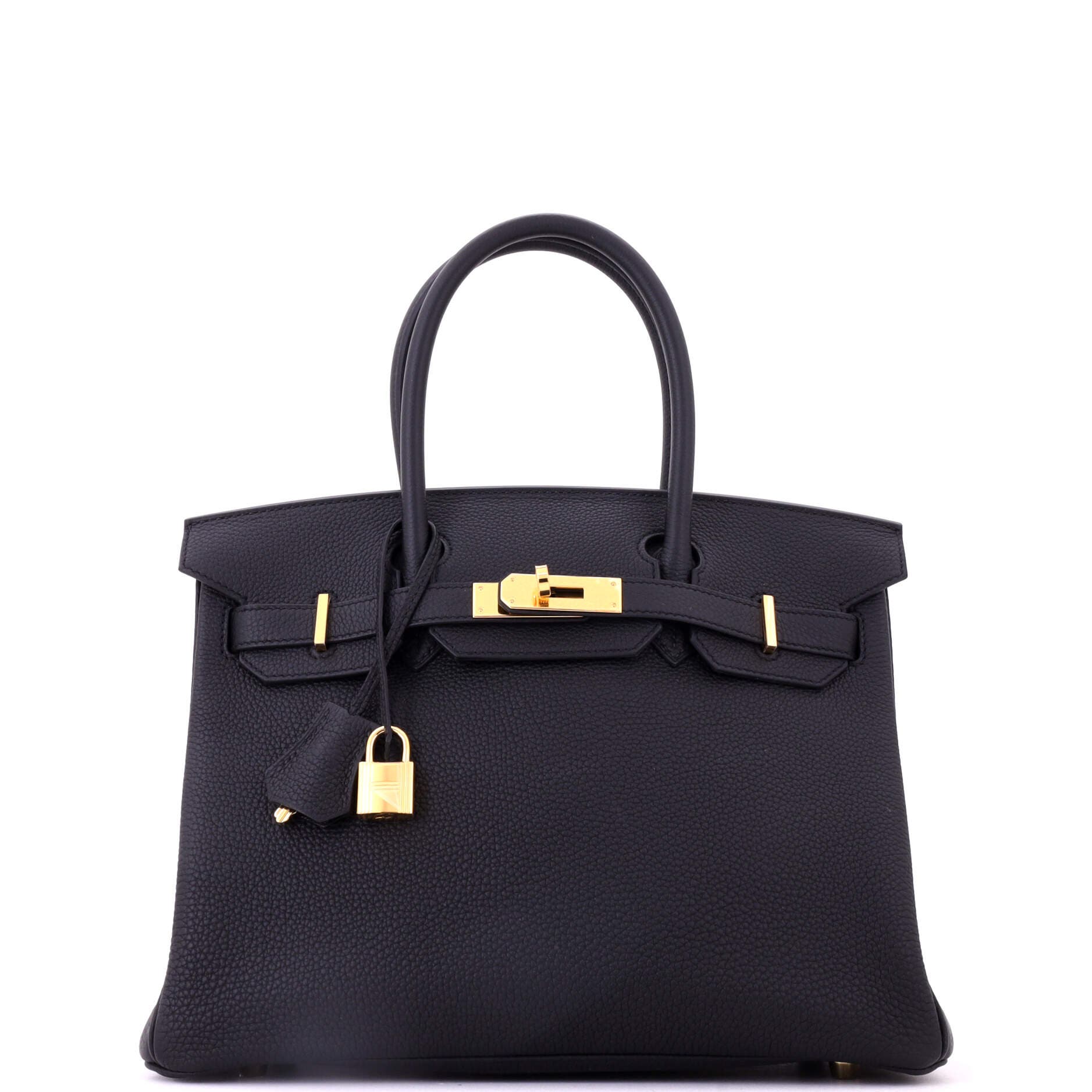 Birkin Handbag Black Togo with Gold Hardware 30, Main, color, Noir