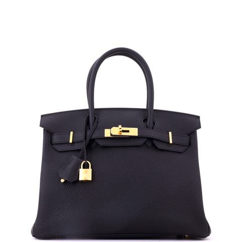 Birkin Handbag Black Togo with Gold Hardware 30