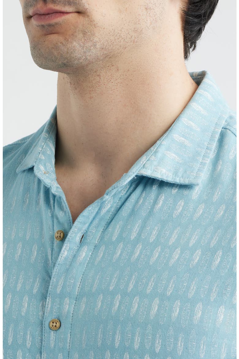 Beachley Short Sleeve Button-Up Shirt, Alternate, color, MALIBLU