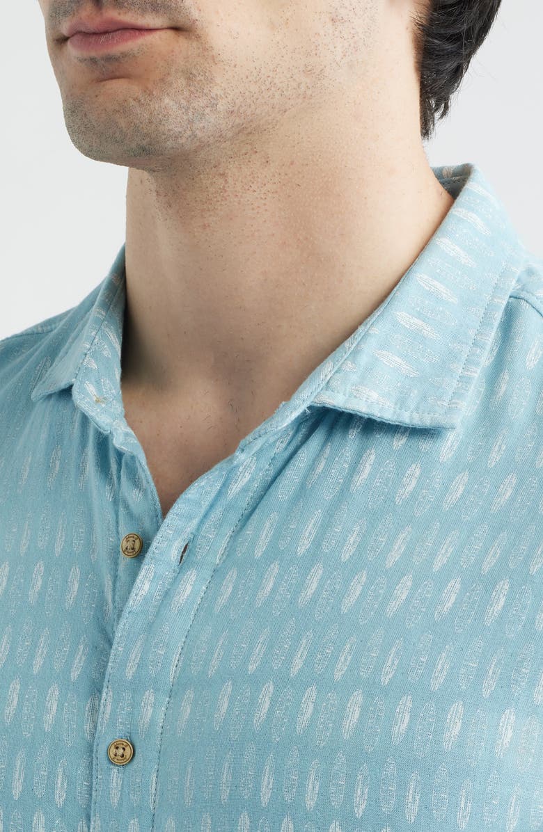 johnnie-O Beachley Short Sleeve Button-Up Shirt, Alternate, color, Maliblu