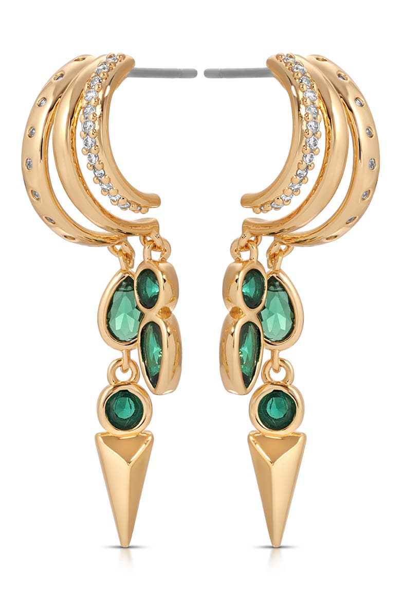Icon Behavior Earrings, Alternate, color, GREEN