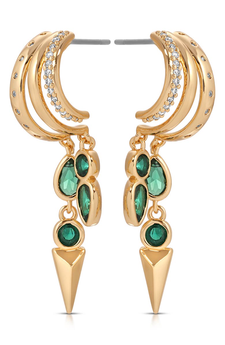 Ettika Icon Behavior Earrings, Alternate, color, Green