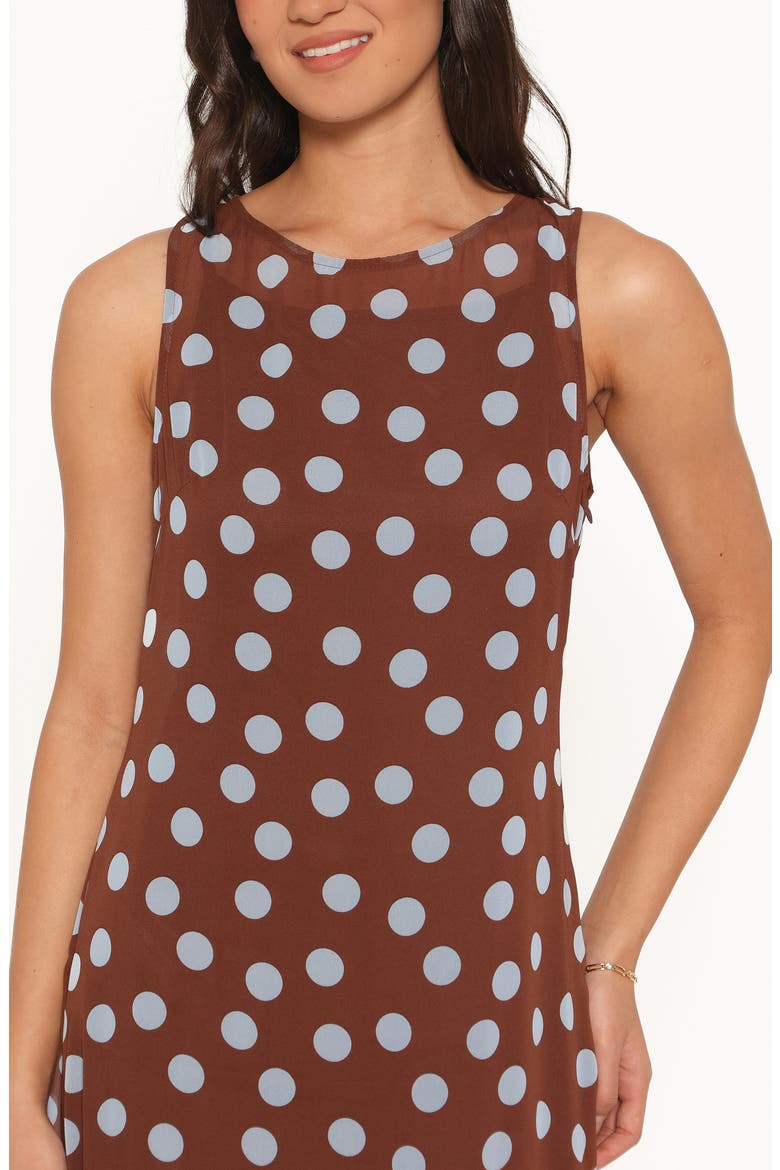 Keani Maxi Dress, Alternate, color, BROWN POLKA DOT