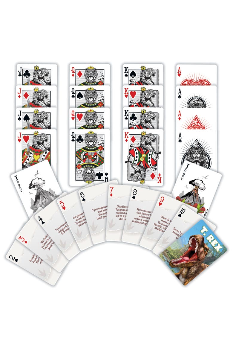 T-Rex Playing Cards, Alternate, color, Multicolor