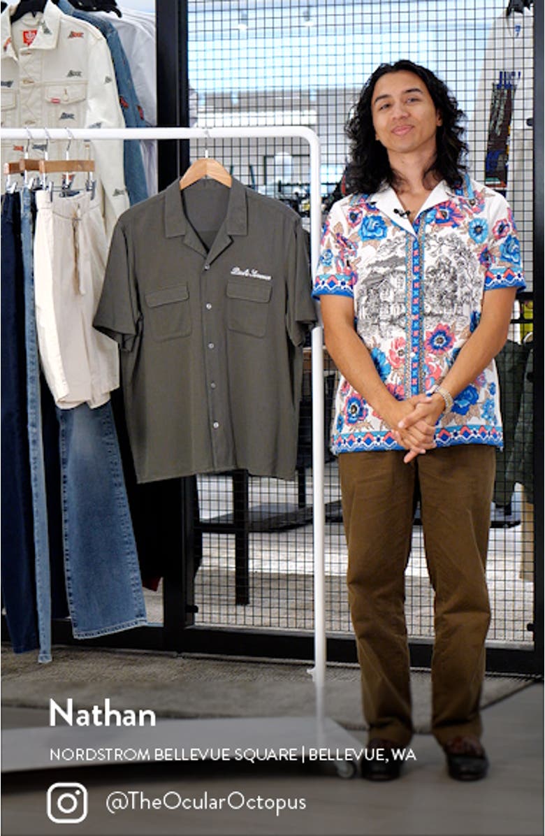 Logo Embroidered Camp Shirt, sales video thumbnail