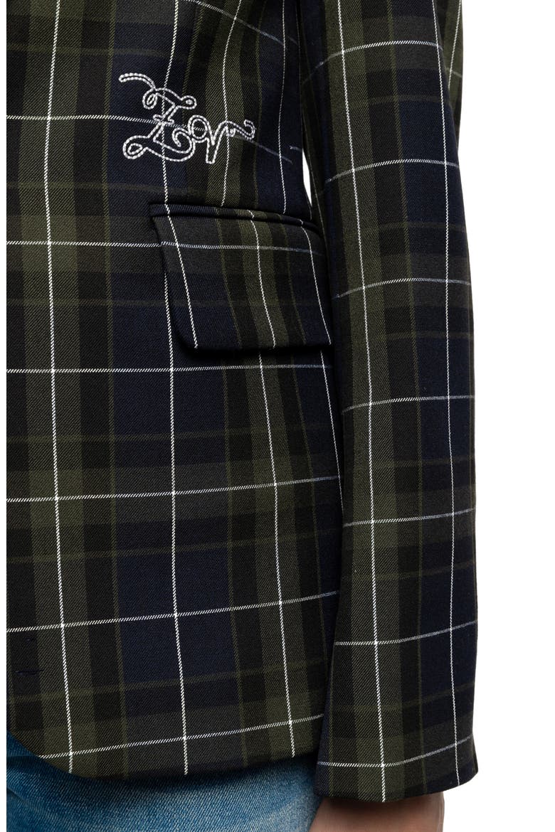 Vavy Tailleur Tartan Blazer, Alternate, color, ENCRE