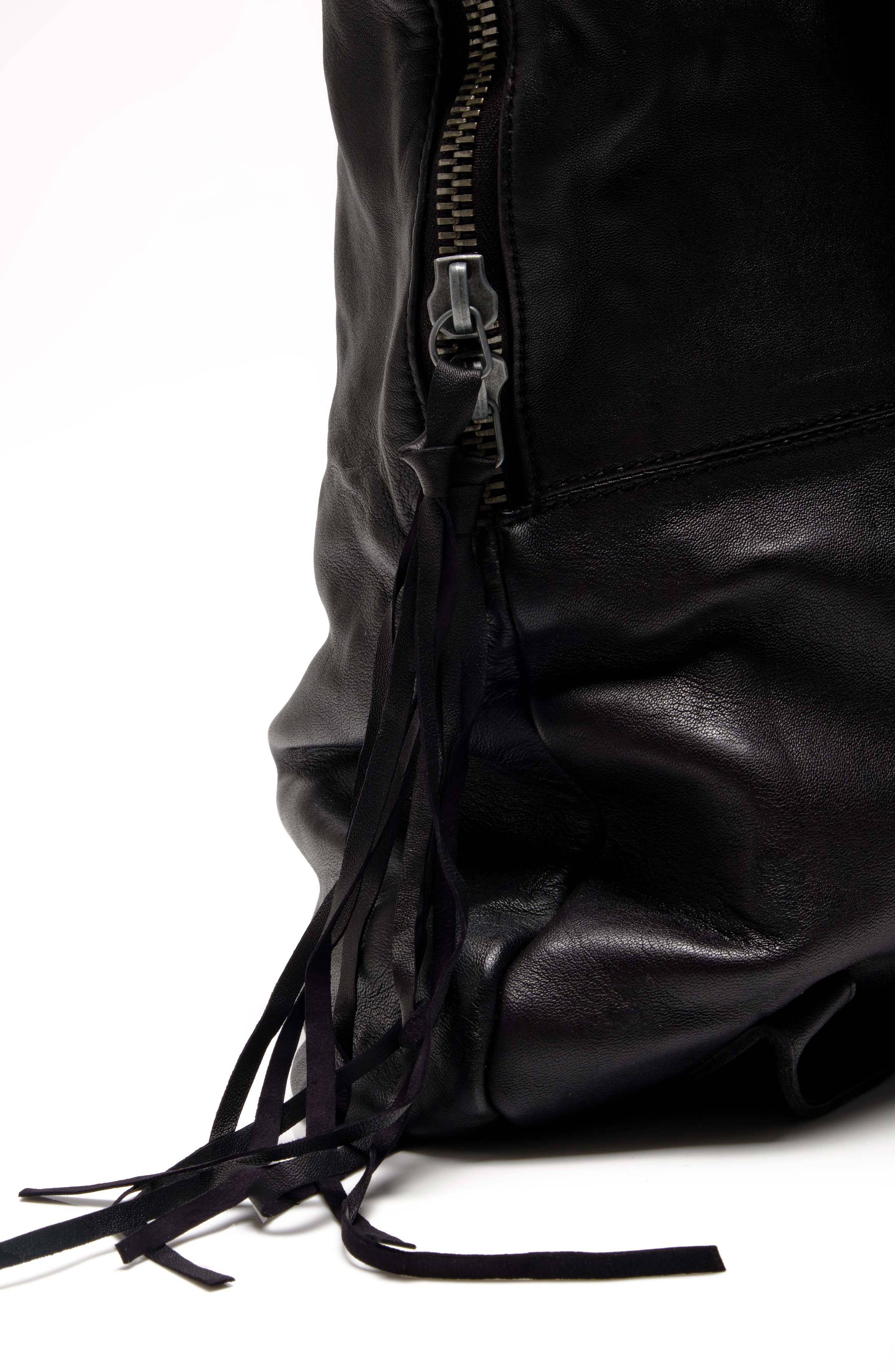 Urban Outfitters WTF Goldie Leather Backpack, Alternate, color, Black