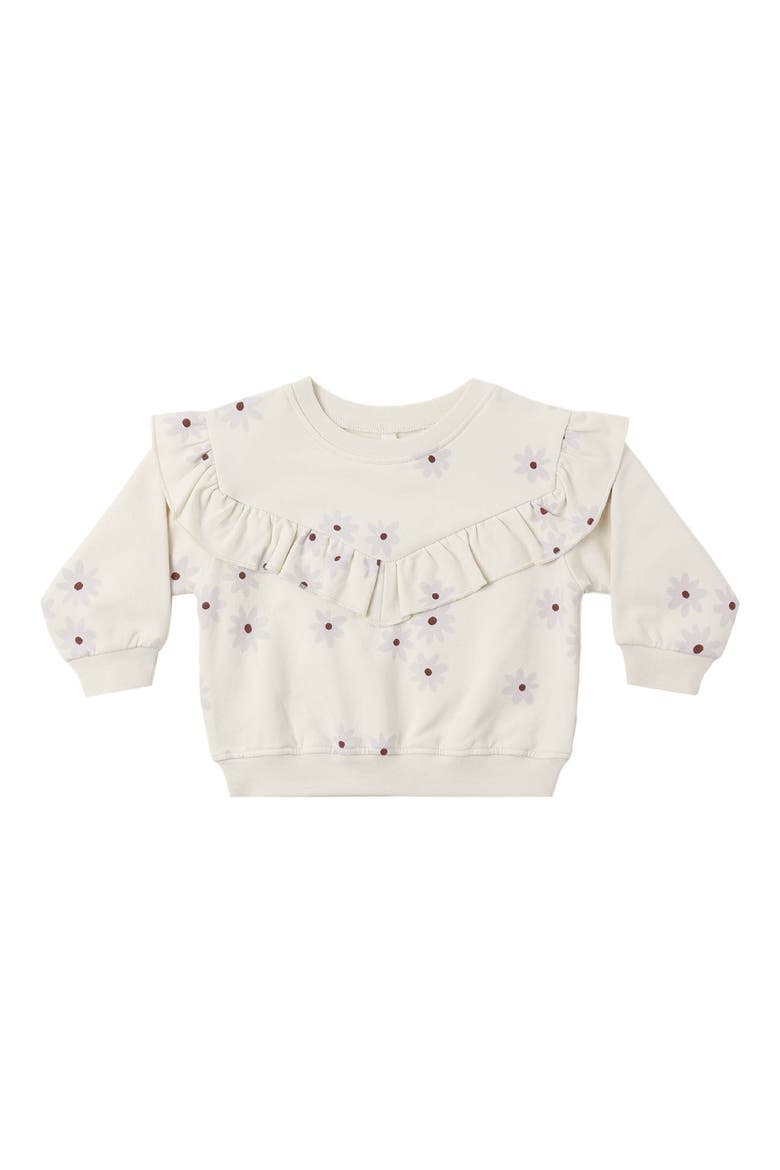 Kids' Ruffle Fleece Sweatshirt, Main, color, NATURAL