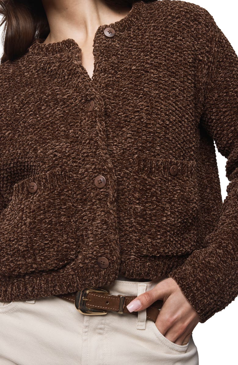 Splendid Andrea Crop Cardigan, Alternate, color, Cedar Brown