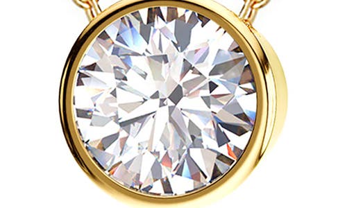 Gabi Rielle Bezel Set Cubic Zirconia Pendant Necklace In Gold