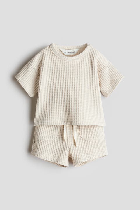 2-piece waffled cotton set