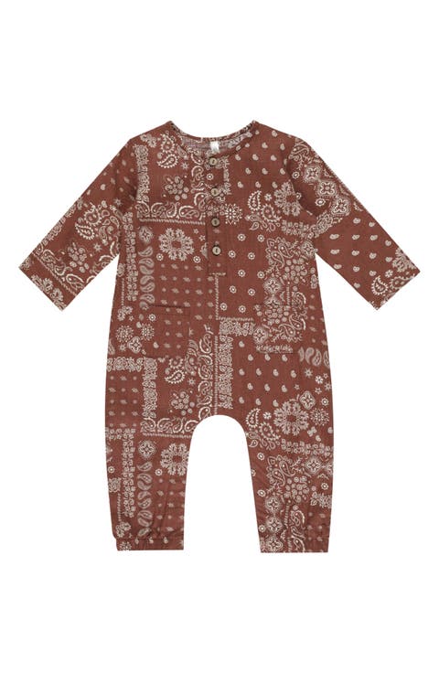 Kids' Long Sleeve Henley Romper (Baby & Toddler)