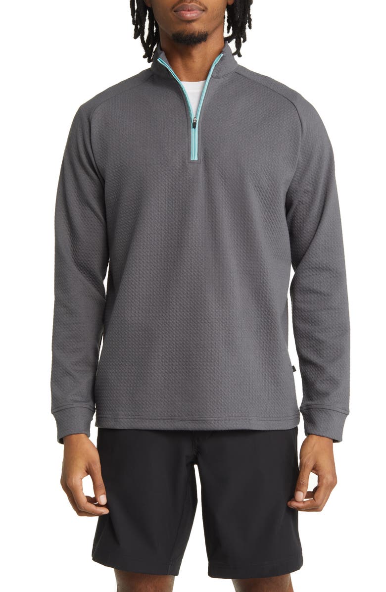 Swannies Scott Textured Quarter Zip Golf Pullover, Main, color, 