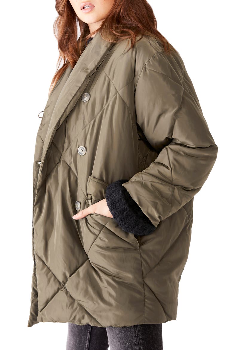 Ella Puffer Coat, Alternate, color, OLIVE