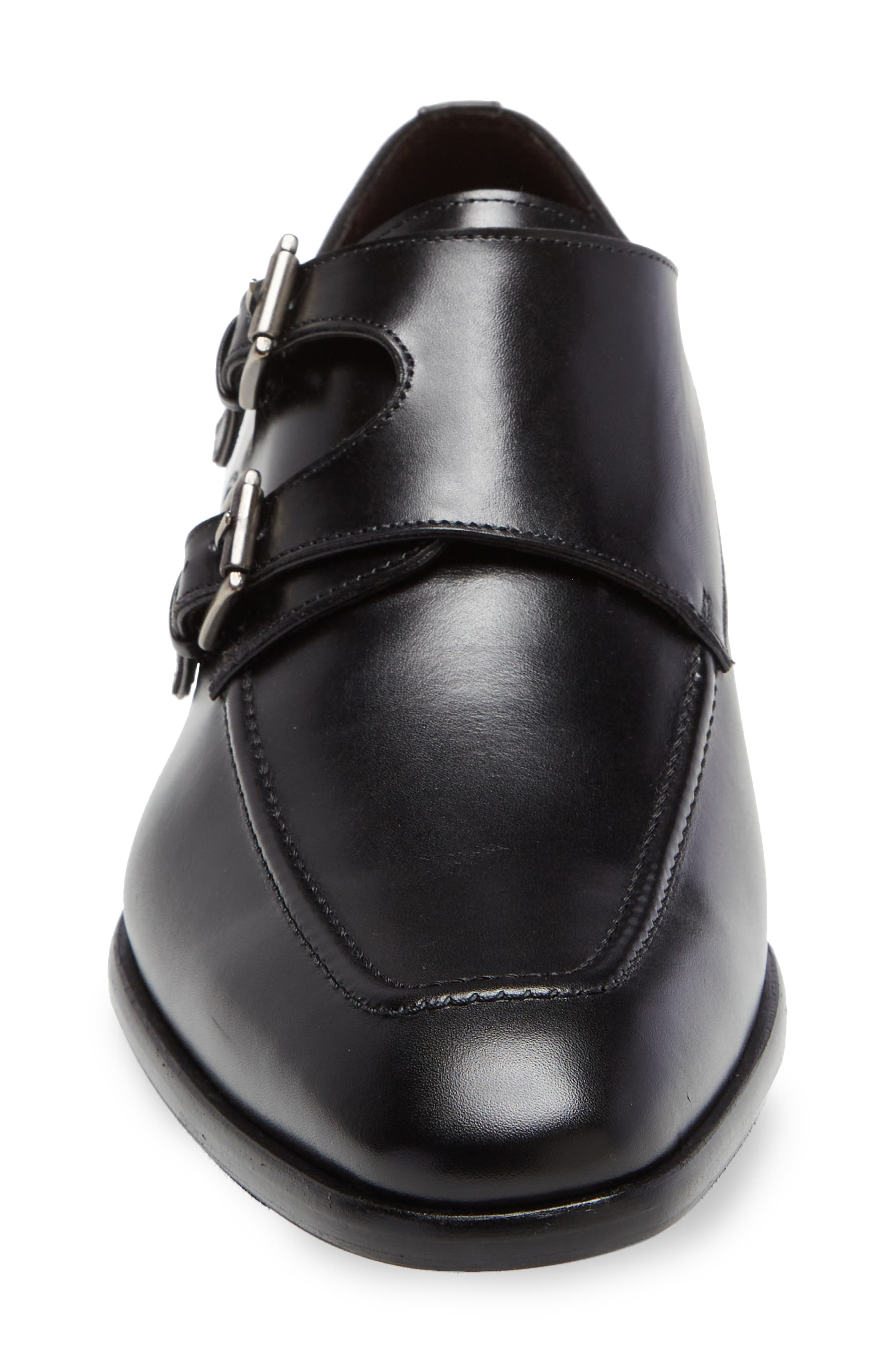 Mezlan Leather Double Monk Strap Shoe, Alternate, color, 
