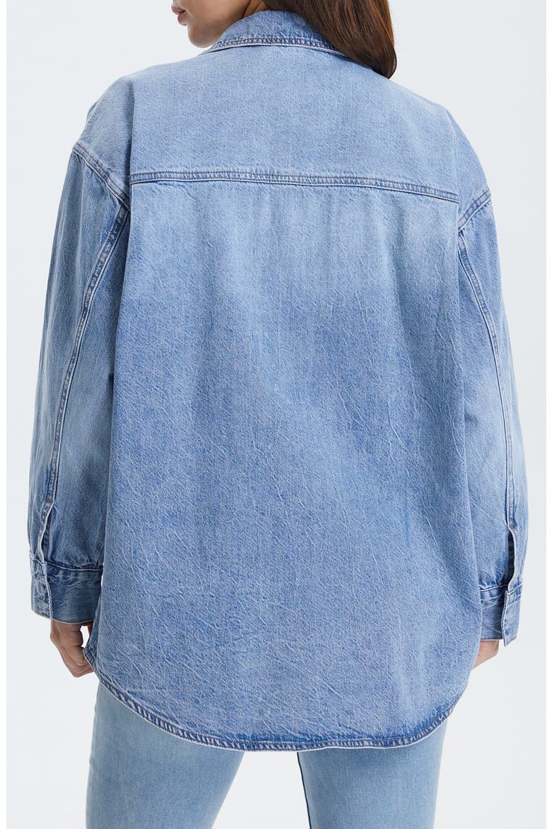 Oversize Denim Shirt Jacket, Alternate, color, LOFTY