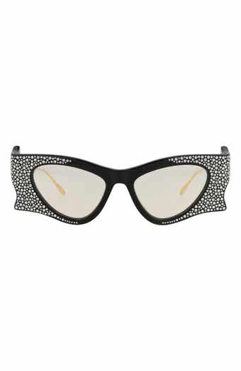 Gucci 51mm Winged Cat Eye Sunglasses