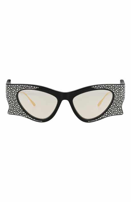 Gucci 51mm Winged Cat Eye Sunglasses
