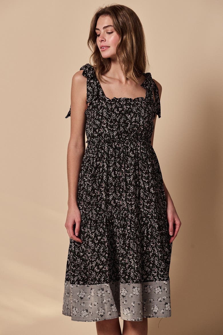 The Sylvanna Dress, Alternate, color, Black Floral