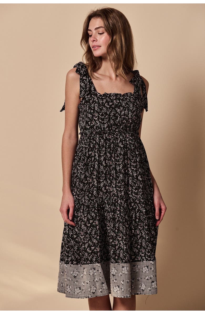 The Shirt by Rochelle Behrens The Sylvanna Dress, Alternate, color, Black Floral