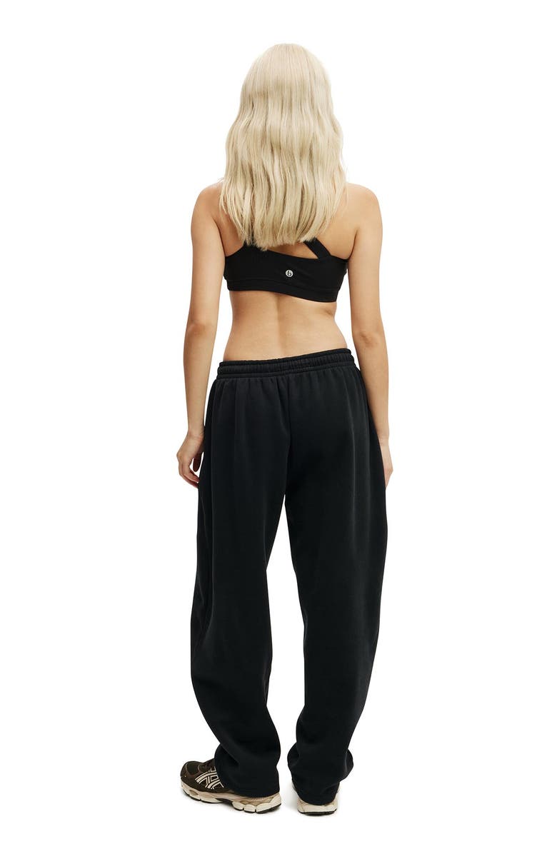 COTTON ON BODY Women's Active Plush Essential Barrel Sweatpant, Alternate, color, Black