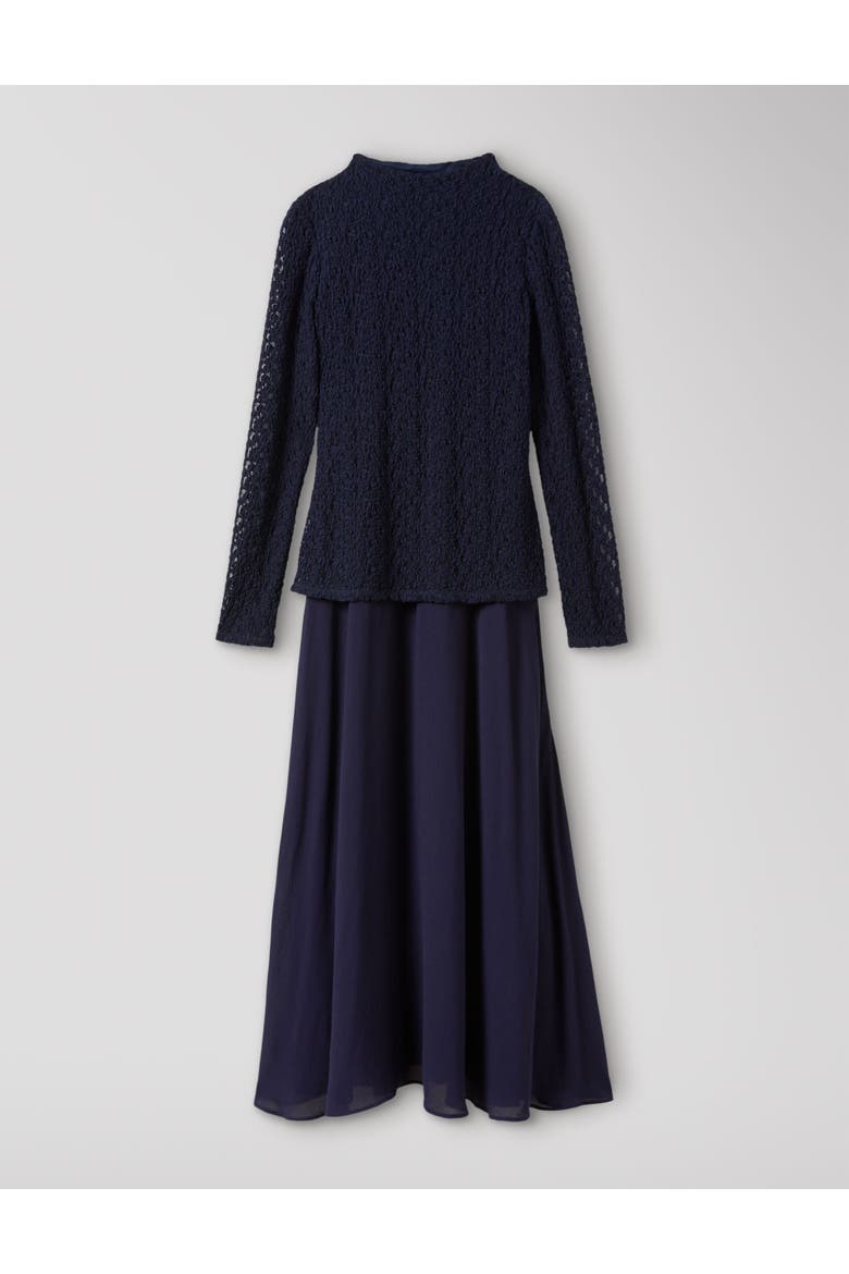 Drop Waist Midi Dress, Alternate, color, Navy