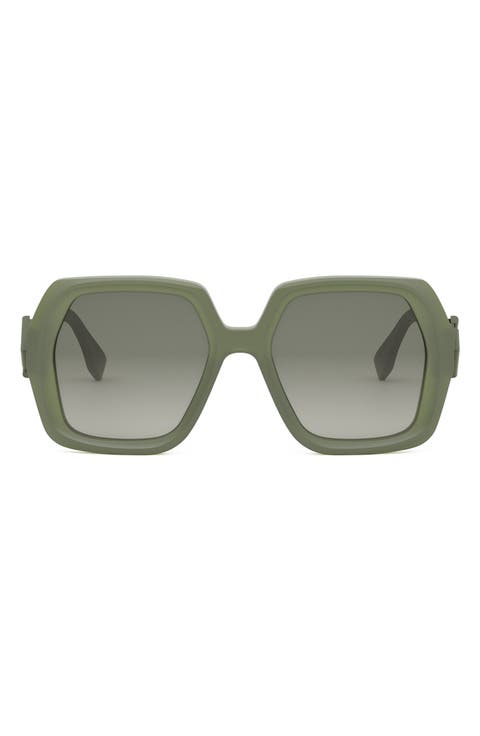 'Fendi Diamonds 51mm Square Sunglasses