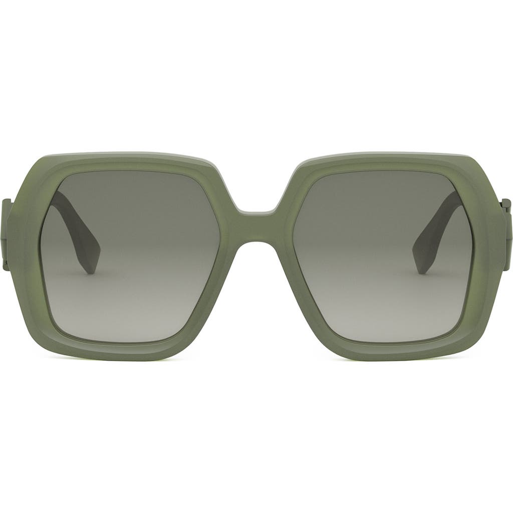 Fendi Fe40139i Ff Diamonds 93p Verde Chiaro Sunglasses In Green