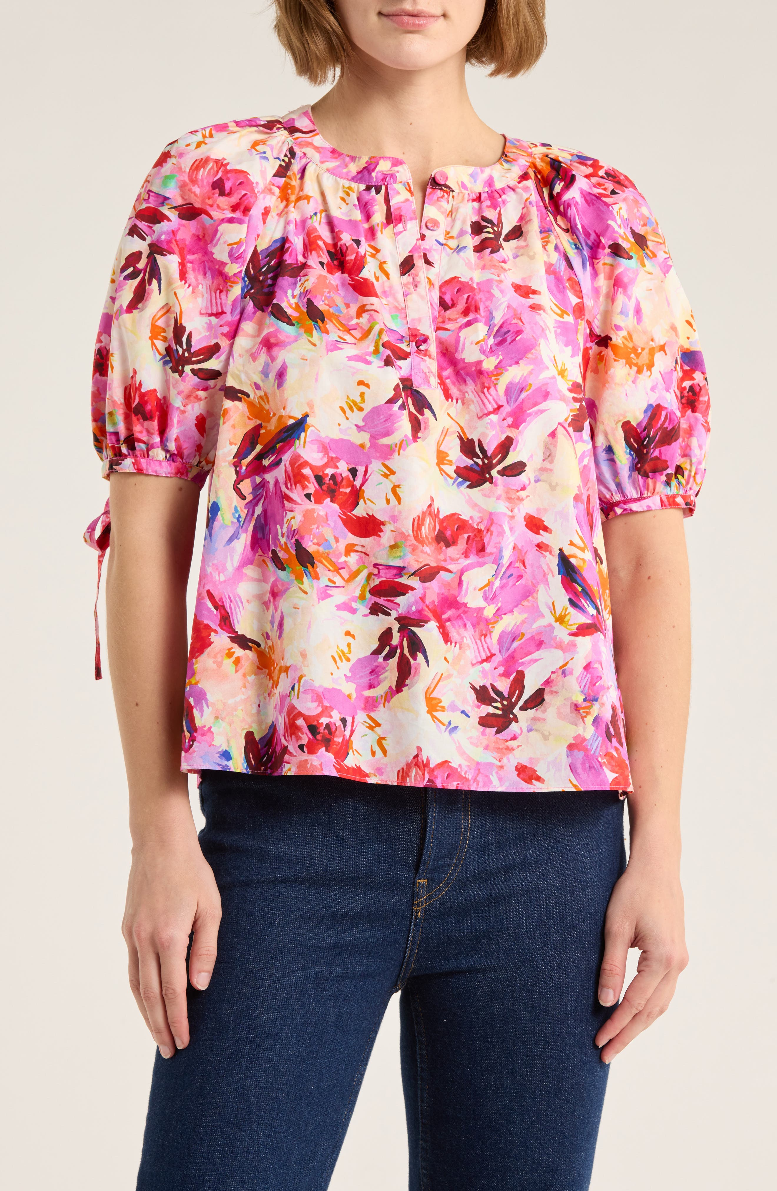 Vienne Floral Print Puff Sleeve Top - image 3