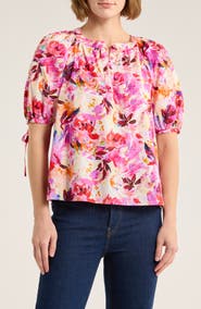 Ulla Johnson Vienne Floral Print Puff Sleeve Top