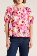 Ulla Johnson Vienne Floral Print Puff Sleeve Top
